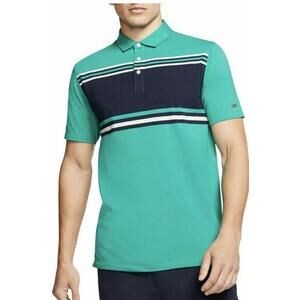Nike Dri-Fit Player Striped Player Golf Polo BV0470 370 Men's Size L $85